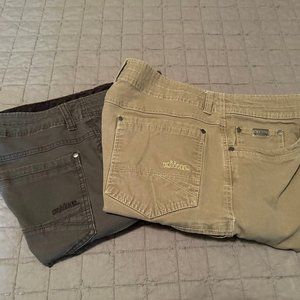 Men's Olive Green Kuhl Vintage Patina Dye pants 34 X 32